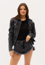 Load image into Gallery viewer, MENTHE grey denim shorts