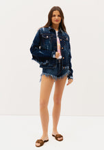 Load image into Gallery viewer, MENTHE navy blue denim shorts
