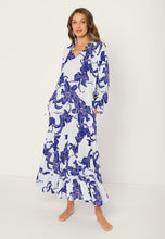 Load image into Gallery viewer, TURELLA MAURITIUSBLUE dress with ruffled cuffs