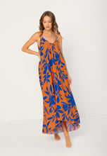 Load image into Gallery viewer, ALEJO MOMAORANGE maxi dress with thin shoulder straps