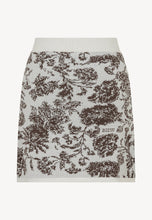 Load image into Gallery viewer, MOENA jersey skirt in a floral pattern in cream
