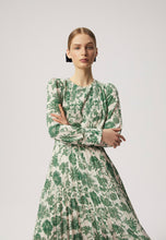Load image into Gallery viewer, NYLA GRASO pleated midi dress in green
