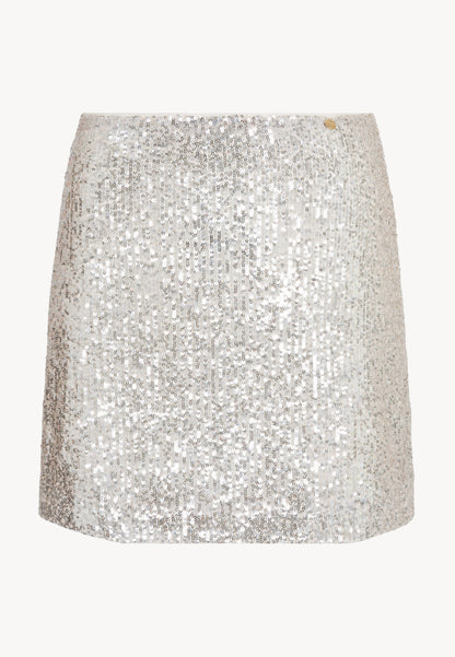 Mini skirt with sequins SARAYA silver