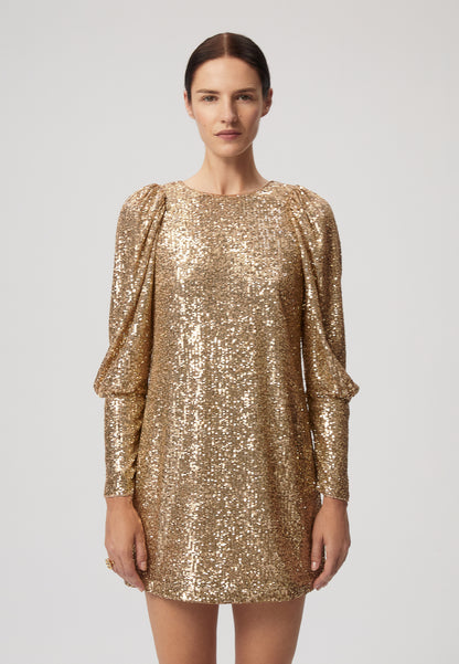 Sequin mini length dress ARLETE gold