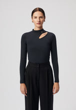 Load image into Gallery viewer, REA fitted long sleeve half turtleneck black