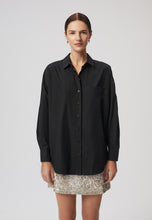 Load image into Gallery viewer, Oversized shirt with back overprint JULIEN black