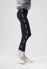 Load image into Gallery viewer, LEANDRA Leggings with logoed stripes, black
