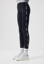 Load image into Gallery viewer, LEANDRA Leggings with logoed stripes, black
