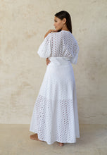Load image into Gallery viewer, REPOSA white dress with golden buttons