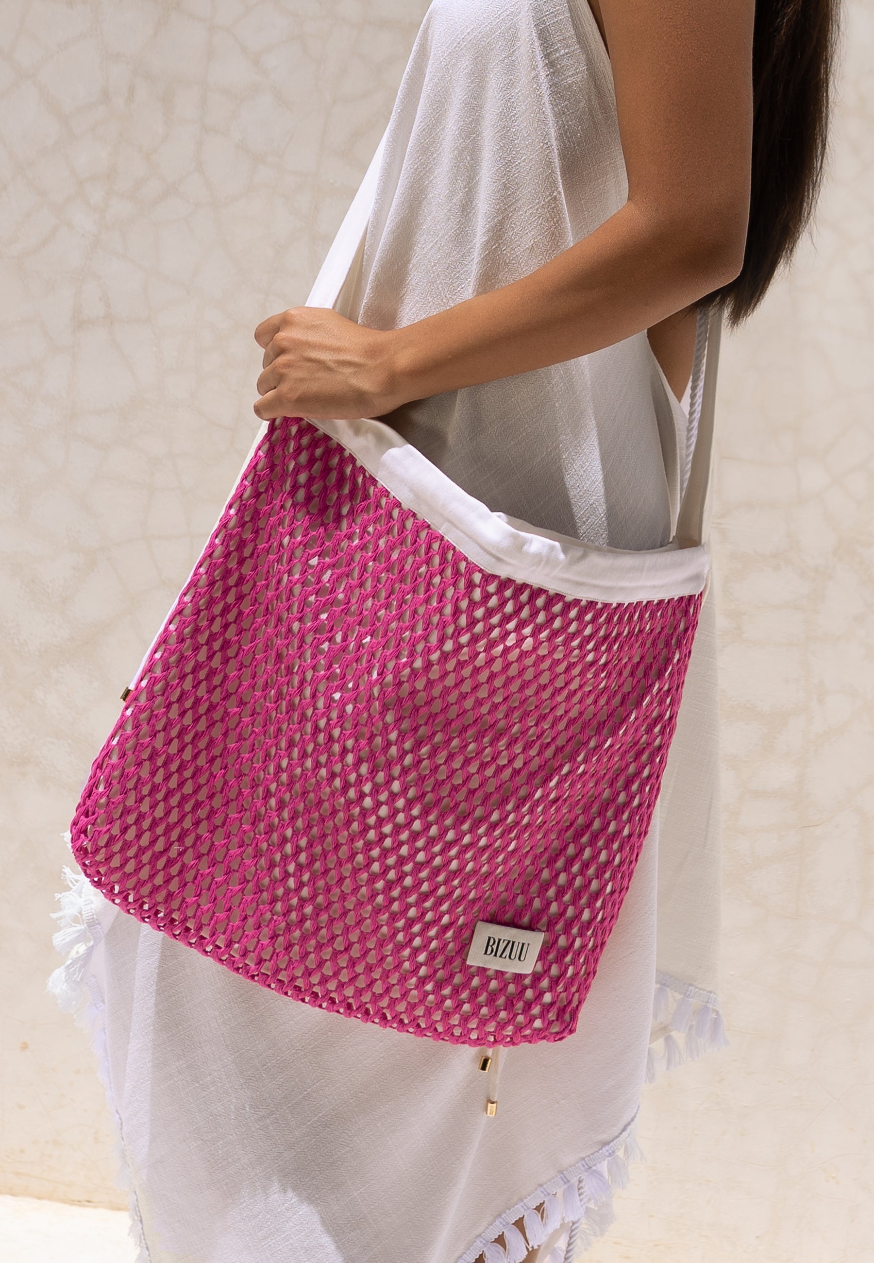 ENNA cotton net bag, pink