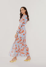 Load image into Gallery viewer, ESTELA LOLA maxi dress with a overlay below the bust